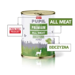 PUPIL Premium All Meat Venison - drėgnas ėdalas šunims - 800g 3