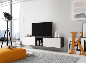 Cama ROCO10 CZ/CZ/BI svetainės sekcija Spinta daiktams ir garso / vaizdo technikai laikyti