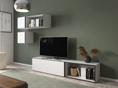 Cama ROCO5 BI/CZ/BI svetainės sekcija Spinta daiktams ir garso / vaizdo technikai laikyti 1