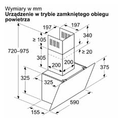 Bosch Serie 6 DWK65DK20 gartraukis Tvirtinamas prie sienos Balta 430 m3/h A 6
