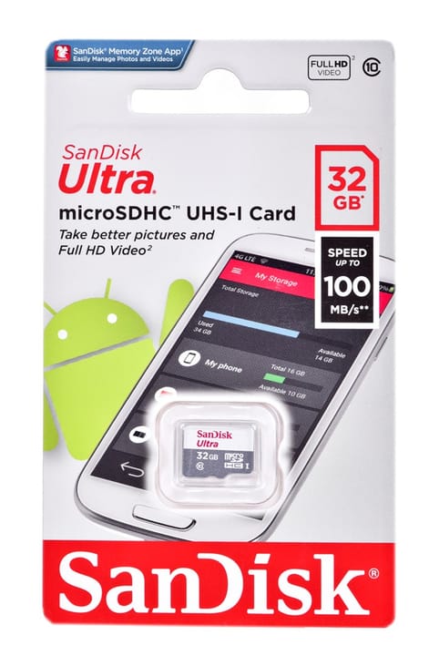Sandisk Ultra microSDHC atminties kortelė 32 GB Klasės 10