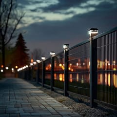 GreenBlue LED saulės lempa stulpui, 100x100 mm, vokelio formos gaubtas, 3200 K, GB128 WW 7
