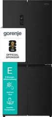Gorenje NRM819E61BX dviduris šaldytuvas-šaldiklis Pastatomi 460 L Juoda