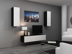 Cama VIGO 7 CZ/BI svetainės sekcija Spinta daiktams ir garso / vaizdo technikai laikyti