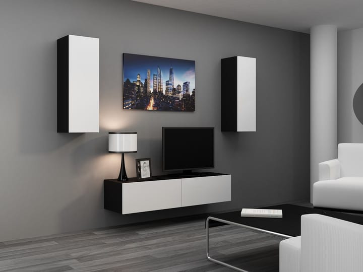 Cama VIGO 7 CZ/BI svetainės sekcija Spinta daiktams ir garso / vaizdo technikai laikyti