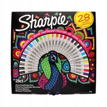 Sharpie permanentinių žymeklių rinkinys - 28 spalvos Peacock