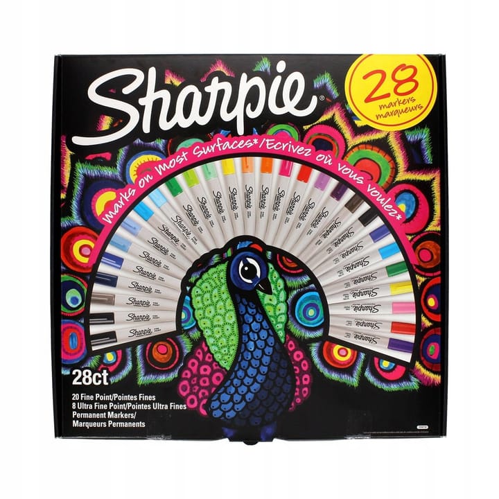 Sharpie permanentinių žymeklių rinkinys - 28 spalvos Peacock