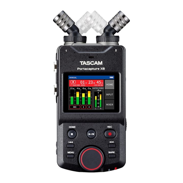 Tascam Portacapture X6 - Nešiojamasis didelės skiriamosios gebos daugiapakopis įrašymo įrenginys