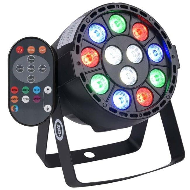 LIGHT4ME P12 LED PAR RGBW - nuotolinio valdymo pultu valdomas scenos apšvietimas