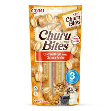 INABA Churu Bites Chicken recipe wraps - skanėstas katėms - 3x10 g