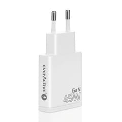 EVERACTIVE GaN tinklo įkroviklis 1× USB-C, 1× USB Quick Charge 3.0 45 W PD, baltas 4