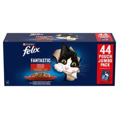 PURINA Felix Fantastic in jelly Box - šlapias kačių maistas - 44x85g 1