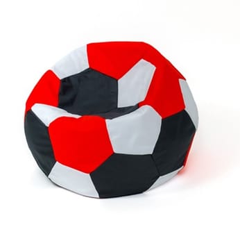 Sako krepšys Pouffe ball baltai-juodai-raudonas XL 120 cm