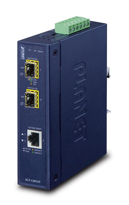 PLANET IGT-1205AT tinklo medijos keitiklis 1000 Mbit/ai Mėlyna