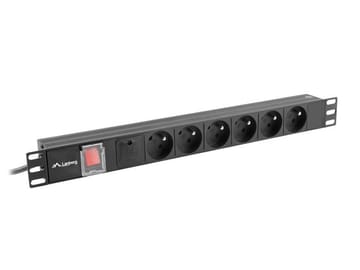 LANBERG MAITINIMO JUOSTOS STOVAS PDU 19" (1U, 16A, 6X 230V PL, 2 m)