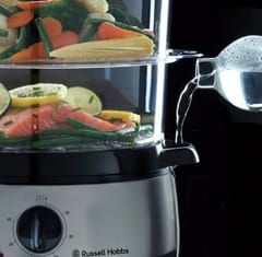 RUSSELL HOBBS Cook@Home 19270-56 garų viryklė 9 l 800 W Sidabras, Juoda 2