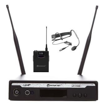 "Relacart UR-230S HSAE1" - vienas belaidis rinkinys su fitneso mikrofonu