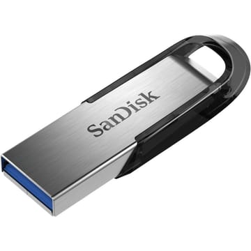 SanDisk ULTRA FLAIR USB atmintukas 128 GB USB A tipo 3.2 Gen 1 (3.1 Gen 1) Juoda, Sidabras