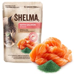 SHELMA with salmon in sauce - šlapias kačių maistas - 85g 2