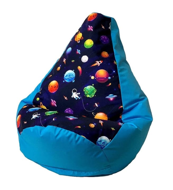 Sako krepšys pouffe pear print blue planets L 105 x 80 cm