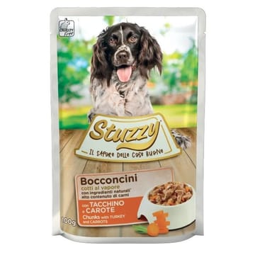 STUZZY Chunks with turkey and carrots - šlapias maistas šunims - 100 g