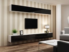 Cama VIGO 13 BI/CZ svetainės sekcija Spinta daiktams ir garso / vaizdo technikai laikyti 2