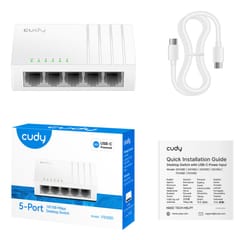 Cudy FS105D tinklo komutatorius Ne-valdomas Fast Ethernet (10/100) Balta 4