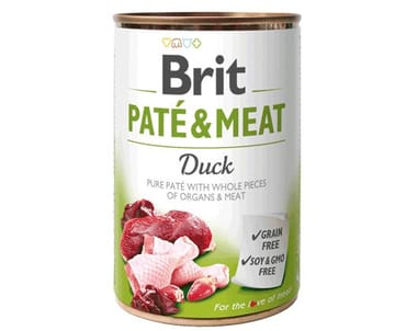 BRIT Pate&Meat Adult Duck - Šlapias maistas šunims - 400 g