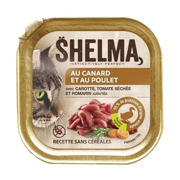 SHELMA Duck and chicken pate - šlapias kačių maistas - 100g