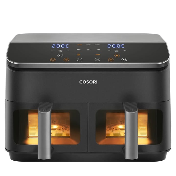 COSORI Dual Basket Chef Edition Karšto oro gruzdintuvė Juoda