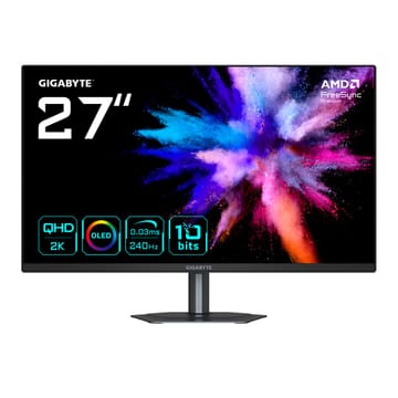 GIGABYTE GO27Q24 kompiuterio monitorius 68,6 cm (27") 2560 x 1440 pikseliai Quad HD QD-OLED Juoda
