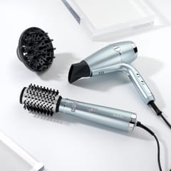 BaByliss Hydro-Fusion Hydro Fusion Air Styler Karšto oro šepetys Šiltas Vandens spalva, Juoda, Metalinis 700 W 2,5 m 5