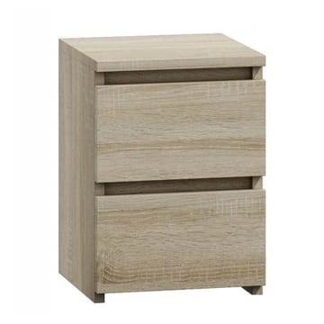 Topeshop M2 SONOMA naktinis staliukas / staliukas prie lovos 2 stalčiai Ąžuolas