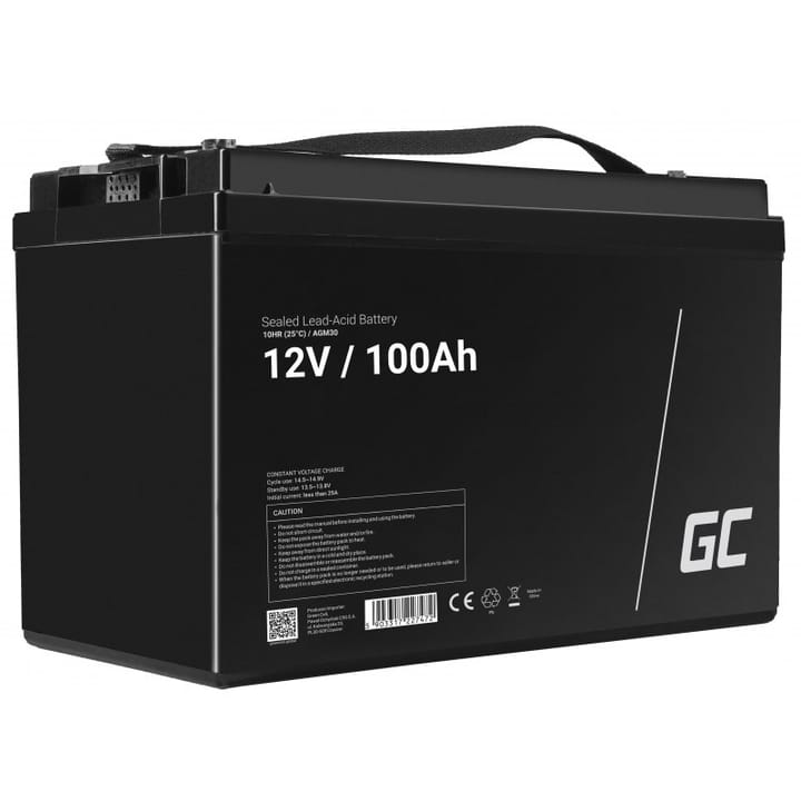 Green Cell AGM30 automobilio akumuliatorius Rūgštinis akumuliatorius (VRLA) 100 Ah 12 V Jūrinė / laisvalaikio įranga
