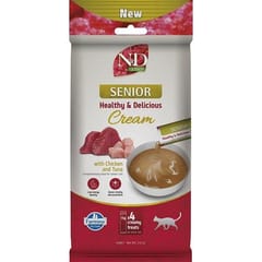 FARMINA N&D Quinoa Cat Senior Cream with Chicken & Tuna box – skanėstas katei – 4x15g