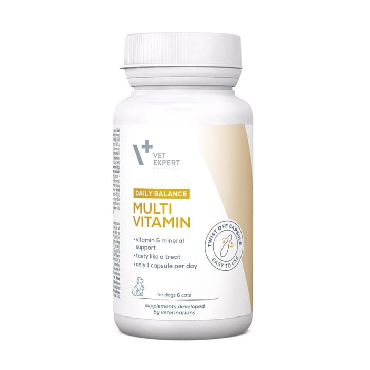 VETEXPERT Multivitamin - vitaminų ir mineralų preparatas šunims ir katėms - 30 kapsulių.