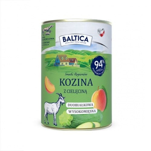 BALTICA Smaki regionów Goat with veal - drėgnas ėdalas šunims - 400g