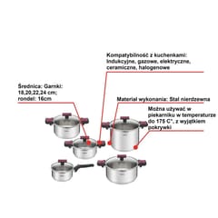 TEFAL Cook & Clip puodų rinkinys 10 dalių G723SA74 2