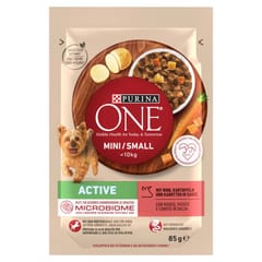 PURINA One Mini/Small Active Beef - drėgnas ėdalas šunims - 85g 1
