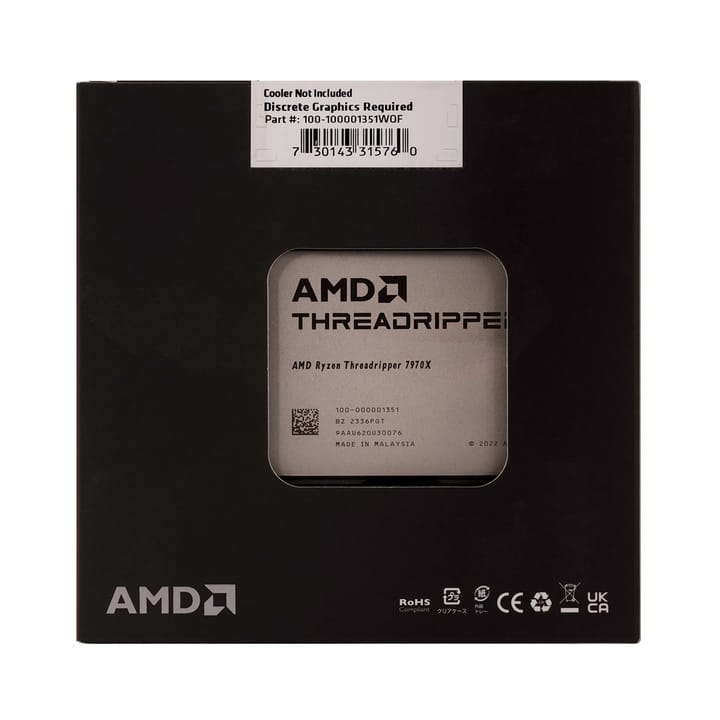 AMD Ryzen Threadripper 7970X procesorius 4 GHz 128 MB L3 Dėžė