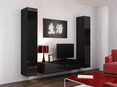 Cama VIGO 9 CZ/CZ svetainės sekcija Spinta daiktams ir garso / vaizdo technikai laikyti 2