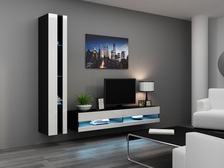 Cama VIGO NEW8 CZ/BI svetainės sekcija Spinta daiktams laikyti
