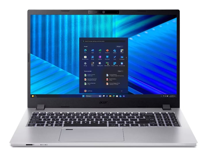 Acer TravelMate P2 TMP215-75-G2-TCO-58LW Intel Core Ultra 5 125H Knyginis kompiuteris 39,6 cm (15.6") „Full HD“ 16 GB DDR5-SDRAM 512 GB SSD Wi-Fi 6 (802.11ax) Windows 11 Pro Sidabras
