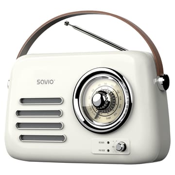 SAVIO RS-02 Nešiojamas radijas, baltas