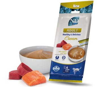 FARMINA N&D Ocean Cat Cream with Salmon & Tuna adult box – skanėstas suaugusiai katei – 4x15g