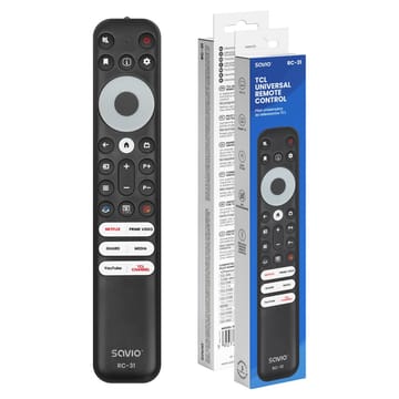 SAVIO RC-31 Universalus/pakaitinis nuotolinio valdymo pultas TCL televizoriui – SMART TV