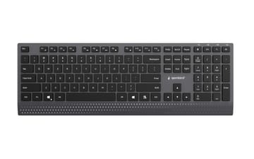 Gembird KB-MCH-06 Plona laidinė multimedijos klaviatūra su C tipo adapteriu, JAV išdėstymas, juoda