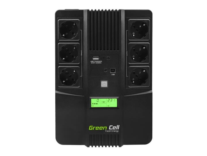 Green Cell AiO 800VA LCD „Line-Interactive“ 0,8 kVA 480 W 6 AC išvestis(ys / čių)