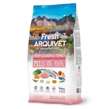 ARQUIVET Šviežia lašiša su kalakutiena - pusiau drėgnas ėdalas šunims - 2,5 kg