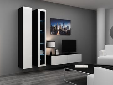 Cama VIGO 10 CZ/BI svetainės sekcija Spinta daiktams ir garso / vaizdo technikai laikyti